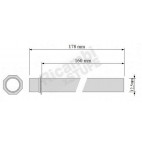 RESISTENZA ELETTRICA Ø 12,5 mm LUNGH.160 mm