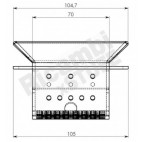 BRAZIER 3 HOLES INOX STELL FOR MOD. 6-8KW