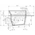 BRAZIER 3 HOLES INOX STELL FOR MOD. 6-8KW