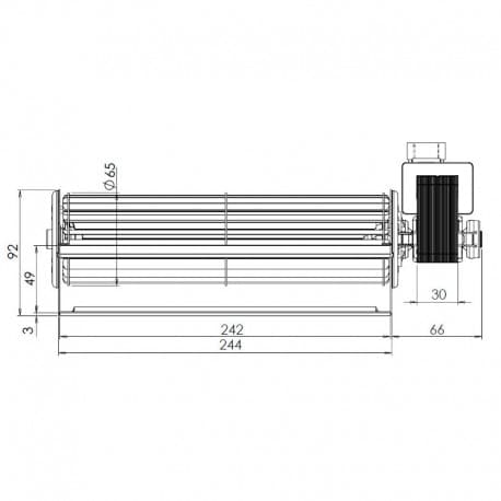 VENTILATORE TANGENZIALE 8 KW TFK745K-D8-PT150 230V50/60HZ 2